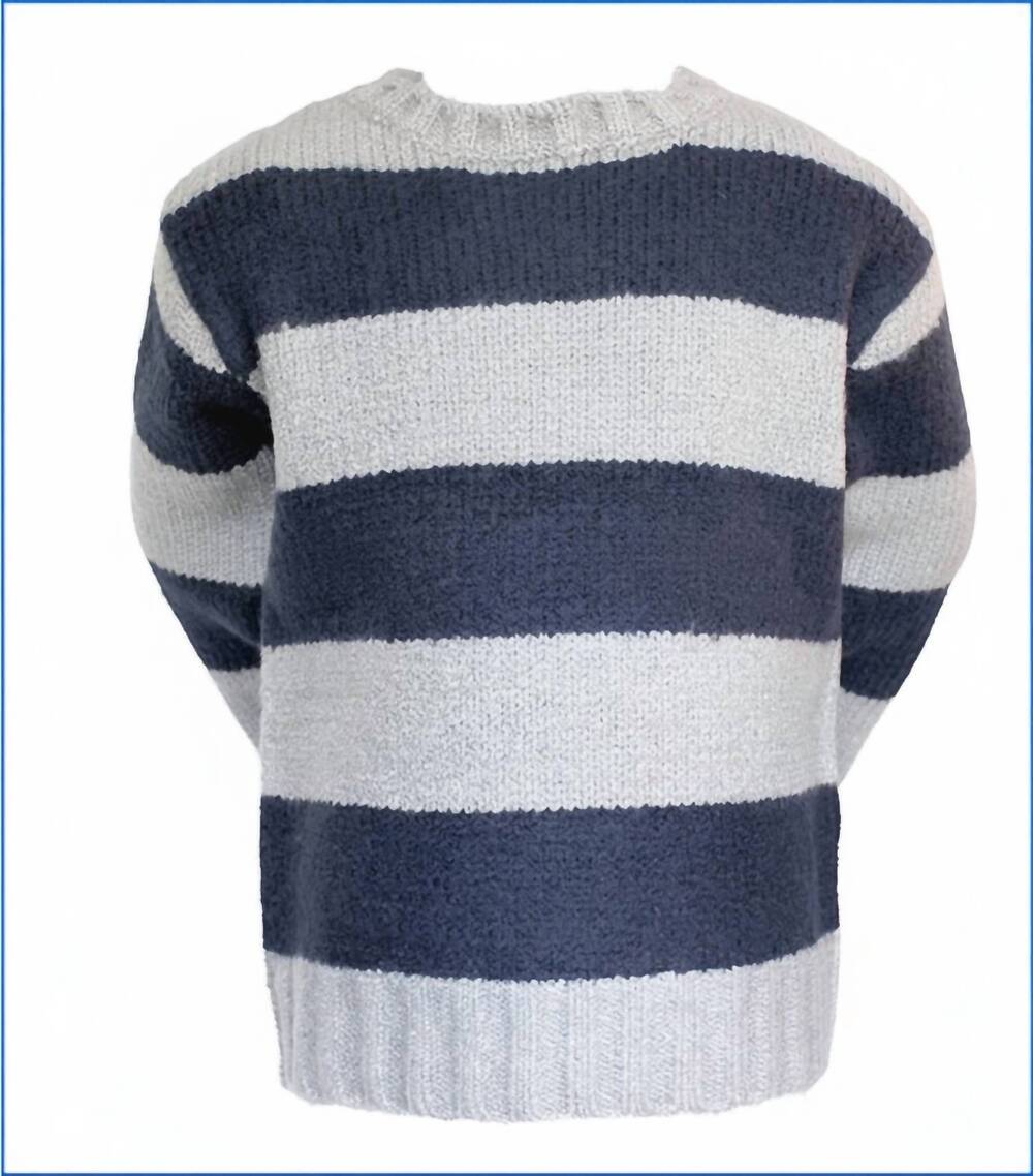 NEW BIT'Z KIDS kids striped knit sweater in grey
